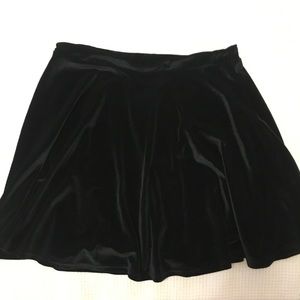 Black velvet skirt